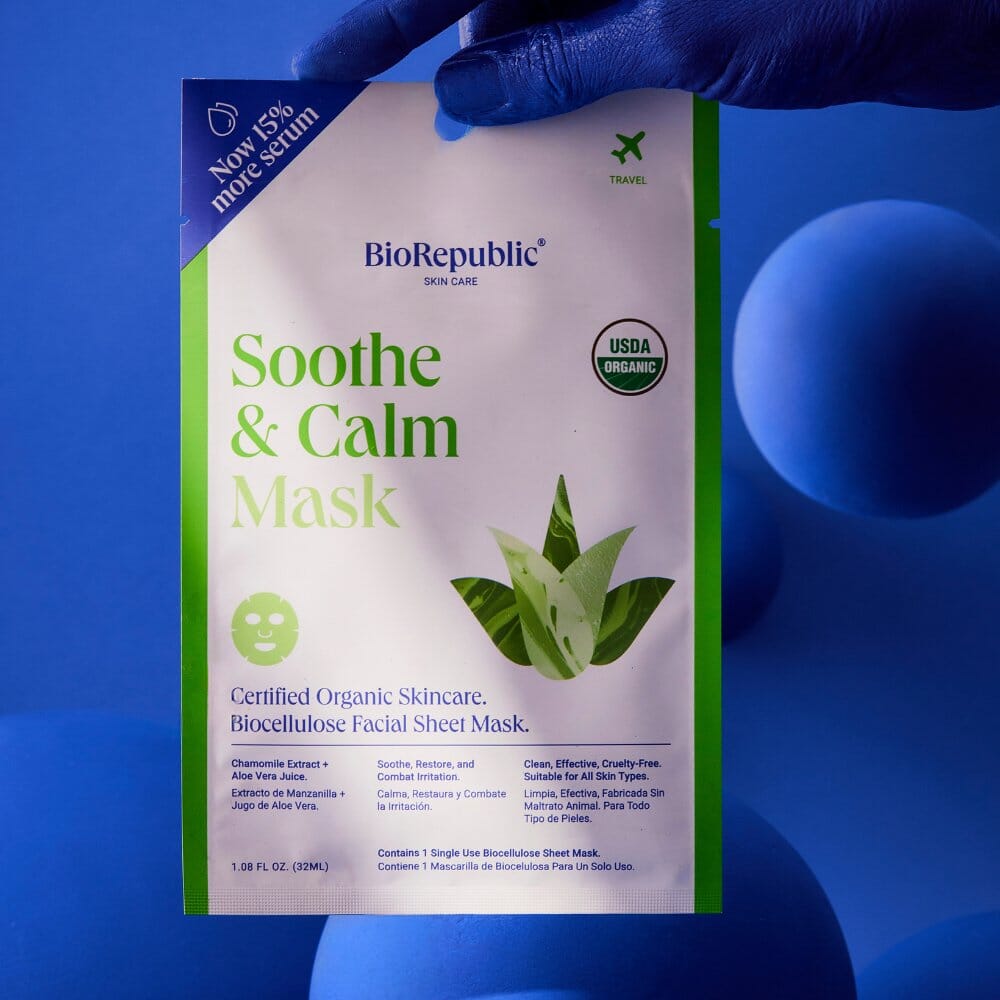 Soothe and Calm Organic Facial Sheet Mask Sheet Mask BioRepublic 