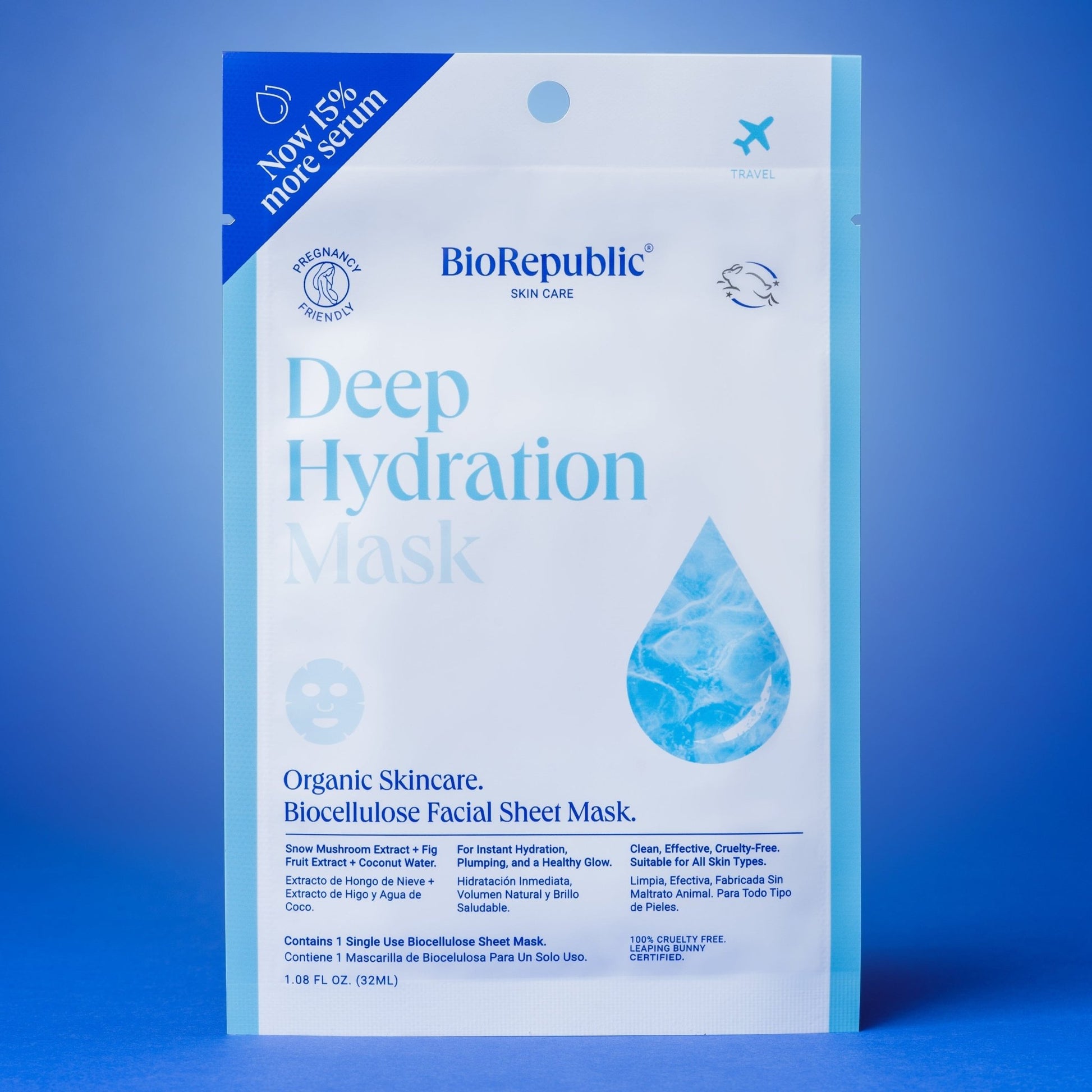 Vegan Deep Hydration Mask - BioRepublic SkinCare | Face Mask Sheets | Vegan Skincare